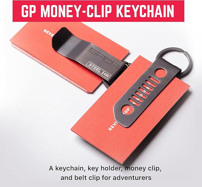 GPCA Adventurer EDC Gear Kit Deal, Includes GP Money Clip,GP 1945 Bolt Action Pen Pro,Red Key Tag, Steel Carabiner Keychain, and Night Rider Decal, Heavy-Duty Tools for Outdoors