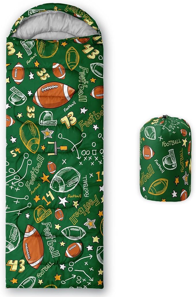 Kids Sleeping Bag for Boys Girls,Cute Puppy Print-Lightweight Warm Portable Outdoor Indoor-Waterproof Cold Weather Resistant Sleeping Bag for Camping Hiking