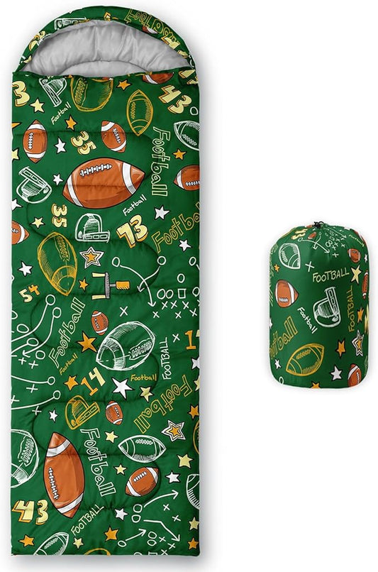 Kids Sleeping Bag for Boys Girls,Cute Puppy Print-Lightweight Warm Portable Outdoor Indoor-Waterproof Cold Weather Resistant Sleeping Bag for Camping Hiking