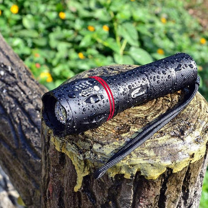 HAUSBELL LED A100 Flashlight Bright, Zoomable Tactical Flashlights Flash Light with 2000 High Lumens and Five Modes for Emergency and Outdoor Use Camping Accessories, 2 Pack