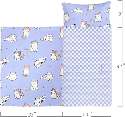 Space Nap Mat - Space Ship Galaxy Sleeping Bag with Removable Pillow - Daycare and Sleepovers Preschool Kindergarten Bedding Set for Kids Toddler Boys Girls