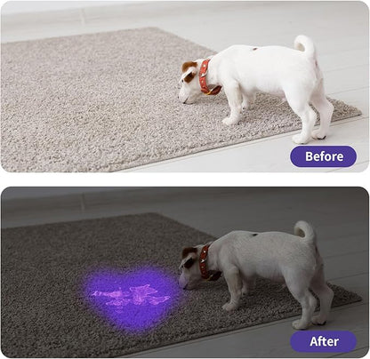 COSOOS Black Light Flashlight, 12LED 395nm UV Handheld Black Light, Mini Torch Light, Dogs Urine Detector for Dry Urine Stains, Bed Bugs and Scorpions.