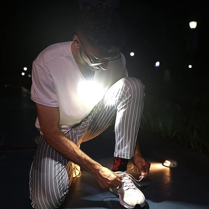 Clip on Running Lights, 2Pack Rechargeable Night Light with Strong Magnet Reflective, LED Running Lights 3 Modes Brightness with Red Strobe for Runners Joggers Camping Hiking Walking Outdoor Adventure