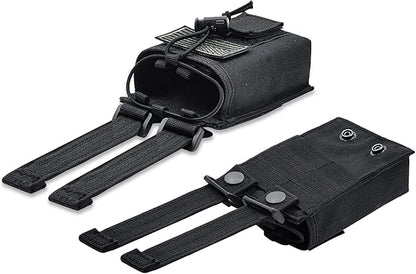 Molle Radio Pouch Holster Tactical Holder Duty Belt Accessories Military Heavy Bag for Two Ways Walkie Talkies Adjustable Storage with 1 Pack Patch