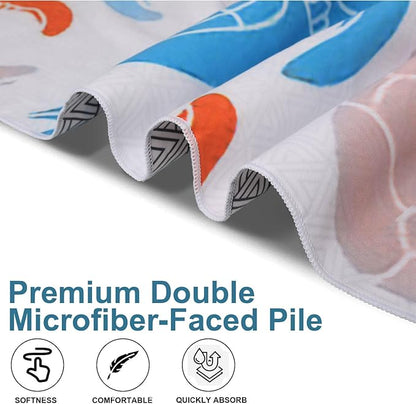 Microfiber Beach Towels 2 Packs, Oversized Quick-Dry Towels for Adults, Lightweight Thin Towels (72" x 36") for Swimming, Beach, Camping