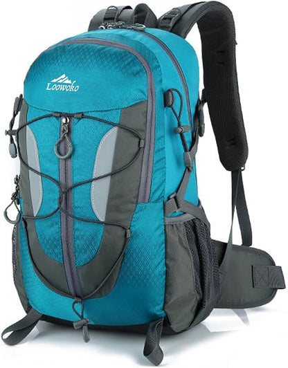 Loowoko Hiking Backpack, 40L Water Resistant Camping Backpack for Men & Women, Lightweight Travel Daypack Bag