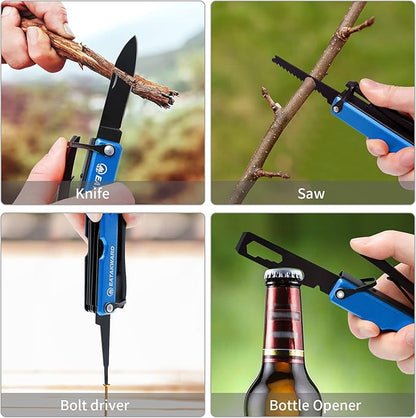 Multitool Camping Accessories 17 in 1 Camping Survival Gear and Equipment Great Christmas Gifts for Men Dad Husband Outdoor Adventure Enthusiast