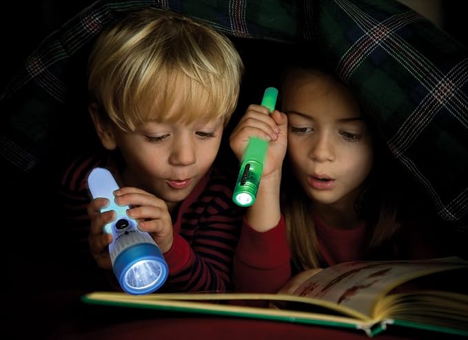 Life Gear LED Flashlight with Glow Handle, Emergency Flasher and Storage Compartment, RED