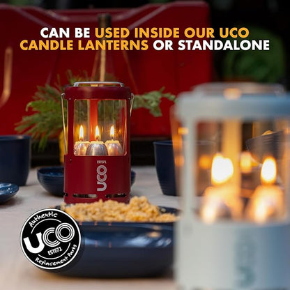UCO 12-Hour Natural Beeswax Long-Burning Candles for UCO Candle Lanterns and Emergency Preparedness, Made in USA