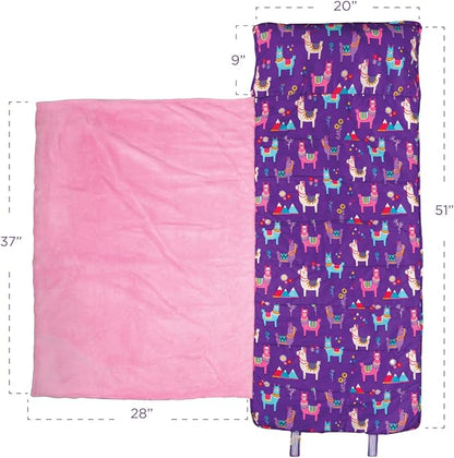 Stephen Joseph, Toddler All Over Print Nap Mat with Soft Blanket and Removable Pillow for Boys & Girls, Kids Sleeping Bag for Elementary, Daycare, Preschool with Carry Handle