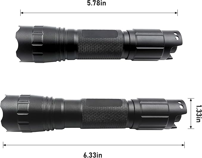 Stepless Dimming Red Flashlight 620nm-630nm High Purity Red LED Flashlight Focal Length Brightness Adjustable for Hunting Night Observation Astronomy Aviation
