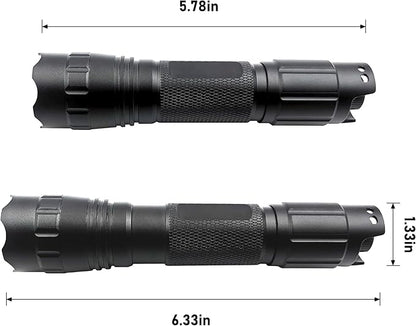 Stepless Dimming Red Flashlight 620nm-630nm High Purity Red LED Flashlight Focal Length Brightness Adjustable for Hunting Night Observation Astronomy Aviation