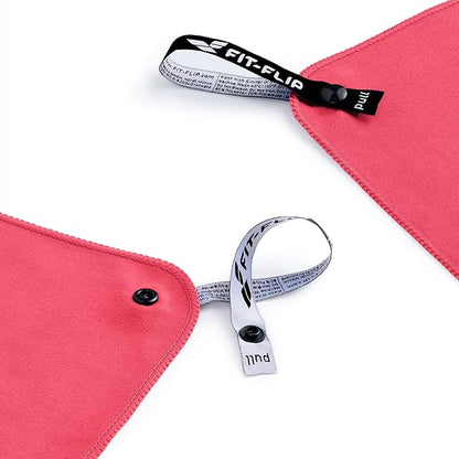Fit-Flip Travel Towel - Compact & Ultra Soft Microfiber Camping Towel - Quick Dry Towel - Super Absorbent & Lightweight for Sports, Beach, Gym, Backpacking, Hiking and Yoga