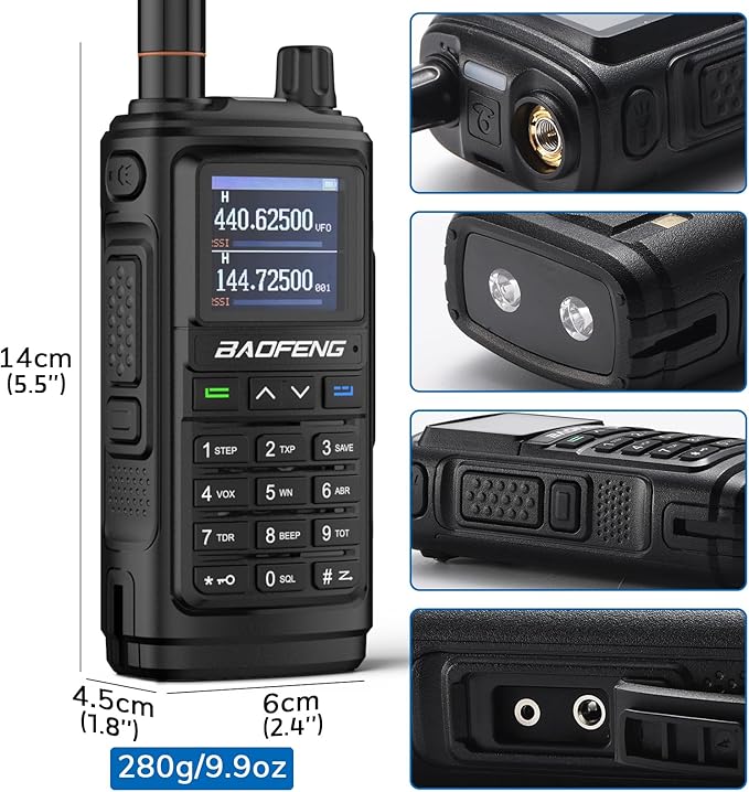 BAOFENG UV-17R Two Way Radio, Dual Band 144-148/420-450Mhz Handheld Ham Radio with Standard Antenna & High Gain Long Antenna, 1800mAh Li-ion Battery, 999 Channels, Manual DTMF, Support CHIRP (2 Pack)