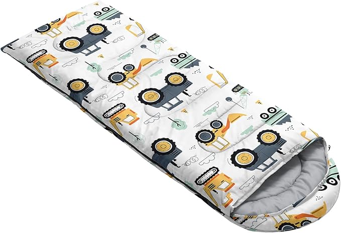 Kids Sleeping Bag for Boys Girls,Cute Puppy Print-Lightweight Warm Portable Outdoor Indoor-Waterproof Cold Weather Resistant Sleeping Bag for Camping Hiking