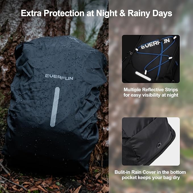Everfun Hydration Backpack 18L with Water Bladder 2L/3L Hiking Water Backpack Women Men Lightweight Insulation Hydration Day Rucksack for Hiking, Cycling, Running, Festival, Camping
