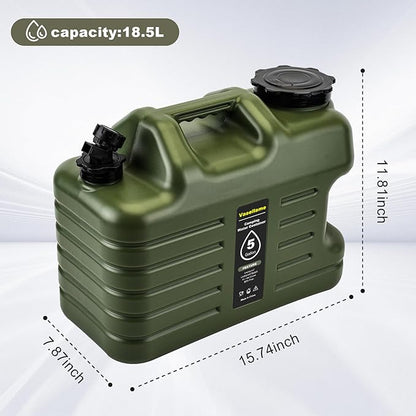 5 Gallon Water Jug with Spigot, Portable Water Containers,Camping Essentials,Portable Water Tank,Water Storage Containers for Camping Outdoor Hiking,Emergency Stroage