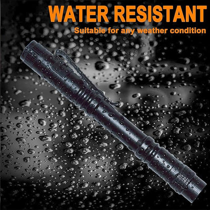 20 Pack Pen Light Flashlight Mini Small Flashlight with Clip Waterproof LED Pocket Pen Flashlights for Camping, Inspection, Work, and Emergency(Large,Black)