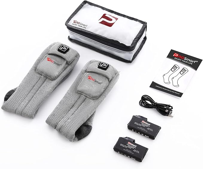 PROSmart Heated Socks Rechargeable Electric Sock - Battery Operated Thermal Warming Socks for Men & Women Suitable for Outdoor Hunting Cold Winter Skiing Camping