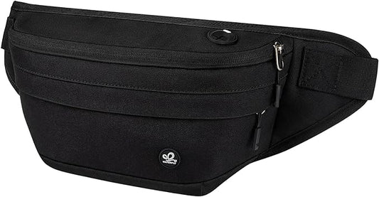 WATERFLY Fanny Pack for Men Women Water Resistant Large Hiking Waist Bag Pack Carrying All Phones for Running Walking Traveling