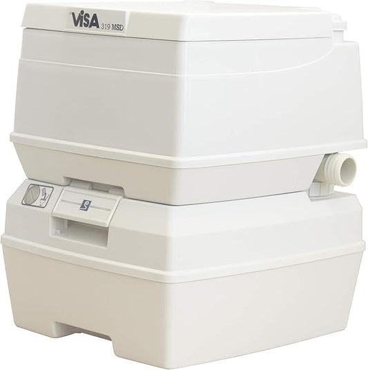 Dock Edge + Visa Marine Potty 18 Litre Toilet Grey (DEF319)