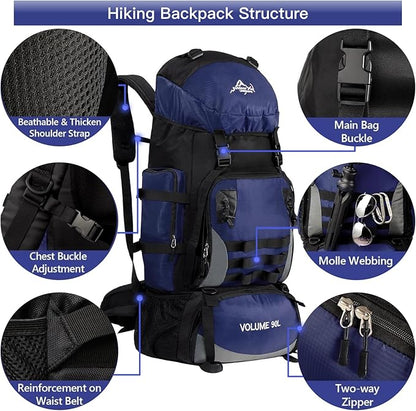 90L Large Camping Hiking Backpack,Trekking backpack,Waterproof Molle Rucksack Backpack,Sport Backpack