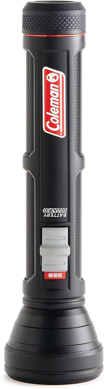 Coleman LED Flashlight with BatteryGuard Technology, Strong & Lightweight Water-Resistant Flashlight with Extra Drop Protection, Up to 25% More Battery Life than Traditional Flashlights