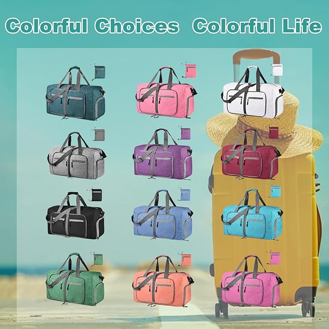 Dimayar 115L Travel Duffle Bag for Men Women - Foldable Duffel Bag with Shoes Compartment - Overnight Bags Waterproof & Tear Resistant(Forest Green)