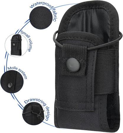 BAOFENG Tactical Pouch Walkie Talkie Bag Molle Radio Pouch Portable Radio Case Outdoor Nylon Case Holster Pouch Bag UV-5R BF-F8HP 5RM UV-21R Quangsheng UV-K5 8 K5PLUS AR-152 UV-17R Two Way Radio