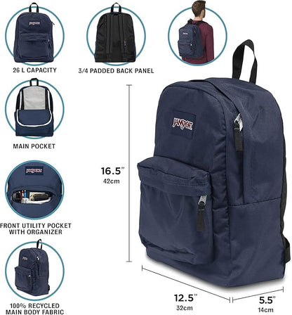 JanSport SuperBreak One Backpack - Durable, Lightweight Bag with 1 Main Compartment, Front Utility Pocket with Built-in Organizer, Premium Backpack, Camo Illusion