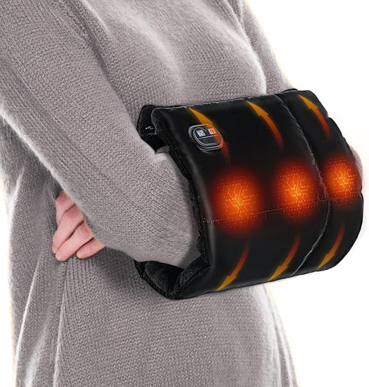 Allnice Hand Warmers Rechargeable Pouch USB Electric Handwarmers Bag Graphene Heating Pad for Hands with 3 Heating Levels Handwarmers Pocket for Outdoor Camping Xmas Gifts(Power Bank Not Included)