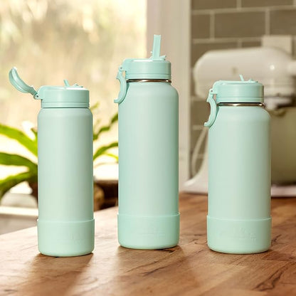 Hydrapeak 26oz Sport Insulated Water Bottle with Straw or Chug Lid, Leak & Spill Proof, Keeps Drinks Cold for 24 Hours, Hot for 12 Hours, Premium Stainless Steel Water Bottles (26oz, Orchid)