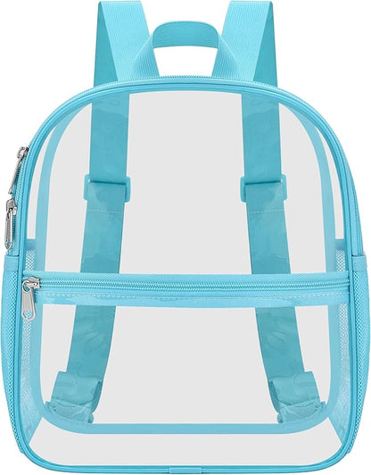 Oraben Clear Backpack for Stadium Events Clear Stadium Backpack 12x6x12 Bag (Nylon Shoulder Straps, Teal)