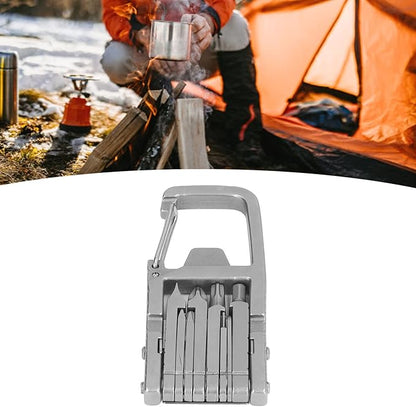 12 in 1 Keychain Multitool Screwdriver Bit Folding Multi Tool Bottle Opener Portable Pocket Tool for Outdoors Camping