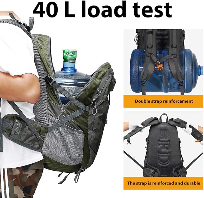 40L Waterproof Lightweight Hiking,Camping,Travel Backpack for Men Women