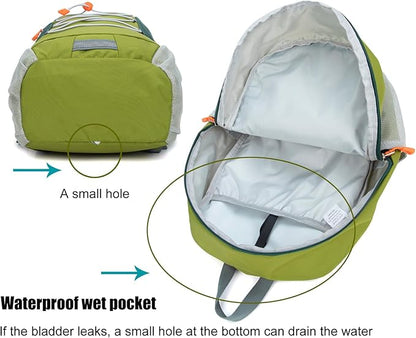 Little Kids Hiking Backpack for Boys or Girls, Small Daypack for Camping or Travel (Armygreen)