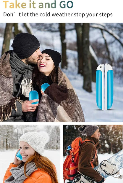 2 Pack Hand Warmers Rechargeable, 8000mAh Electric Portable Pocket Hand Warmer/Power Bank, Great for Outdoor Sports, Hunting, Golf, Camping, Warm Gifts for Women, Men