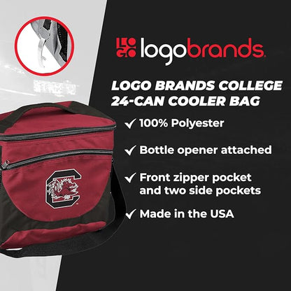 Logo Brands NCAA Unisex Adult 24-Can Cooler with Bottle Opener and Front Dry Storage Pocket, One Size, Multicolor