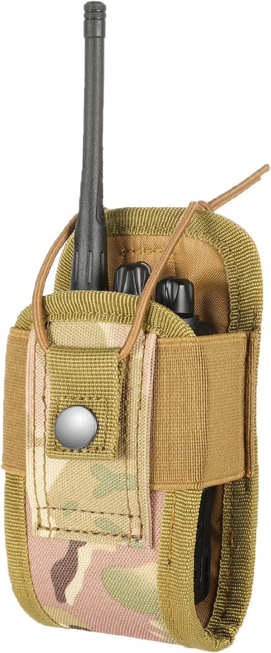 FRTKK Tactical Radio Holder Radio Holster Molle Radio Pouch Universal Radio Case Military Heavy Duty Radio Bag for Police Firefighter Two Ways Walkie Talkies Vest