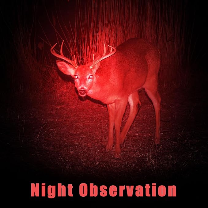 Honoson 1 Piece Red Flashlight LED Single Mode Light One Mode LED Torch Scalable Red Light Flashlight for Astronomy Aviation Night Observation