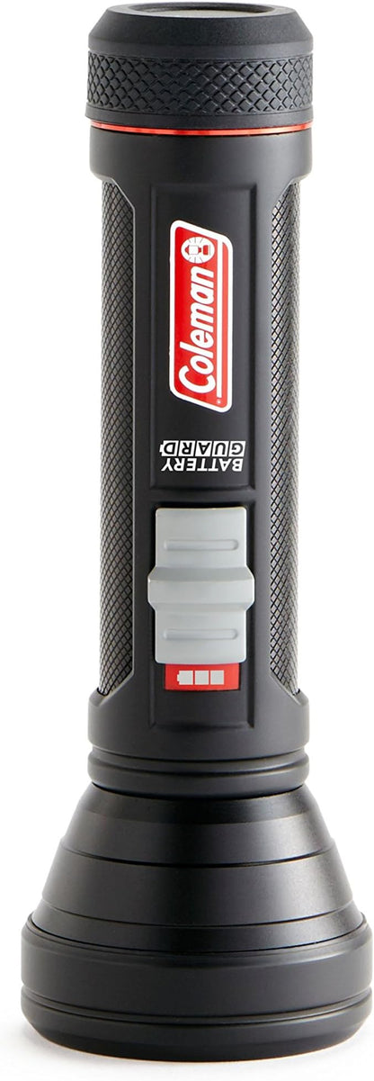 Coleman LED Flashlight with BatteryGuard Technology, Strong & Lightweight Water-Resistant Flashlight with Extra Drop Protection, Up to 25% More Battery Life than Traditional Flashlights