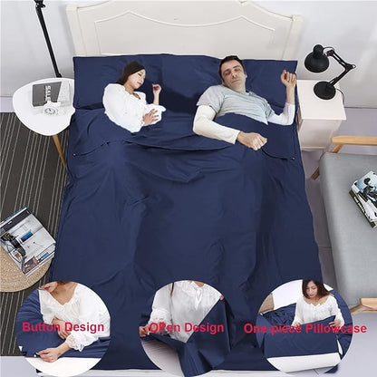 Sleeping Bag Liner Portable Travel Camping Sheets Lightweight and Compact Sleeping Sack Sheets for Adults Comfortable Liners for Traveling Hotel Camping Picnic Hostels Backpacking