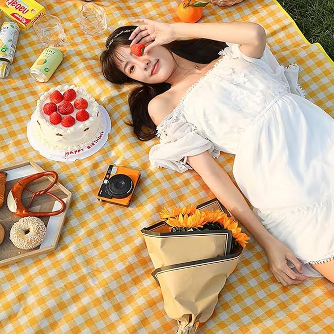 Extra Large 80"x 80" Beach Blanket, Outdoor Picnic Blankets, Waterproof Sandproof Portable Blankets, Foldable and Lightweight for Spring Summer Camping, Beach, Park