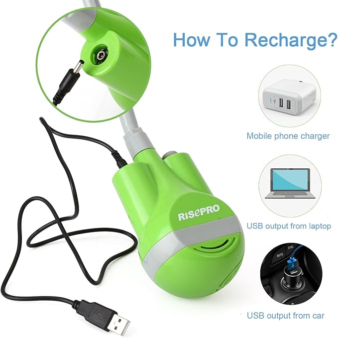 Portable Camping Shower, Outdoor Shower Head, Shower Pump, Rechargeable Battery, USB Charging Line, Pumps Water from Bucket, for Hiking, Pet Cleaning and Shower, Car Washing