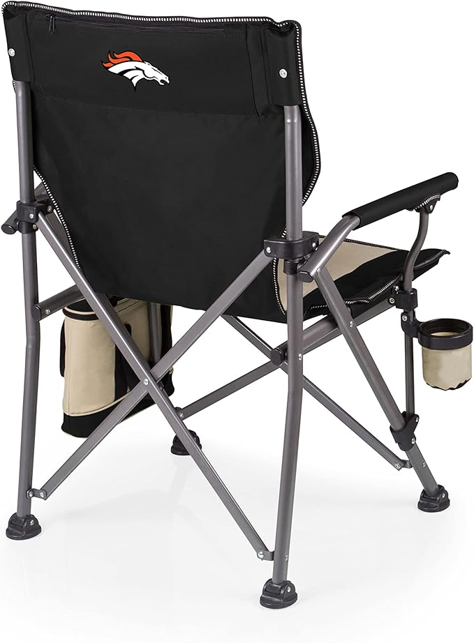 PICNIC TIME NFL Outlander Folding Camping Cooler, Heavy Duty Beach Chair