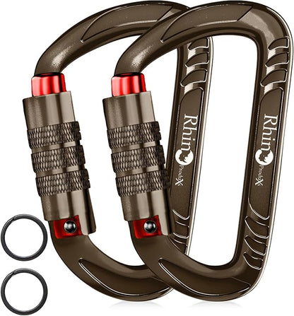 12kN (2697 lbs) Heavy Duty, Locking, Auto Locking, Wiregate Carabiner Clips, for Securing Pets, Outdoor, Camping, Hiking, Hammock, Dog Leash Harness, Keychains