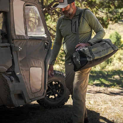 Eberlestock Hyllus Duffel Bag for Men - Durable, Water-Resistant, Small Men's Duffle Bag with Zipper Pockets, Ideal for Travel & Gym, Tactical Gear Bag, Hunting, Fishing, Camping - Black, 65L