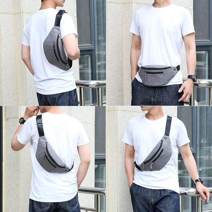 Fanny Pack for Men & Women, Fashion Waterproof Waist Packs with Adjustable Belt, Casual Bag Bum Bags for Travel Sports Running.