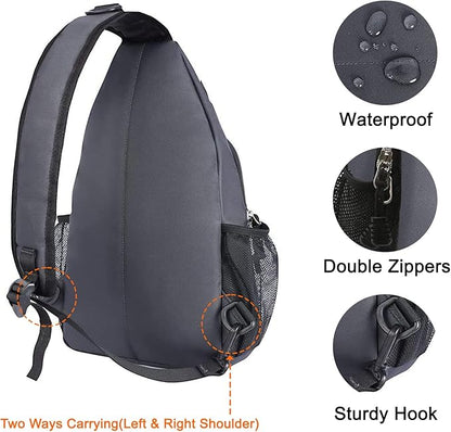 MOSISO Sling Backpack, Multipurpose Crossbody Shoulder Bag Travel Hiking Daypack
