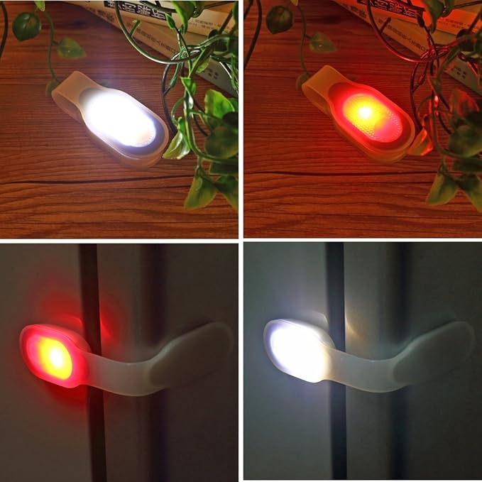 ALONEFIRE LED Flashlights Clip on Flashlight Night Safely Nursing Night Light Hands Free Strong Magnetic to Grip Clothing with a Keychain Flashlight for Walking Running Sports Outdoor Emergency